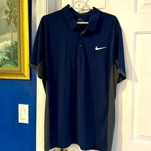 NWOT Men’s Nike Dri-Fit Chest Swoosh Active Polo, College Navy, XLarge